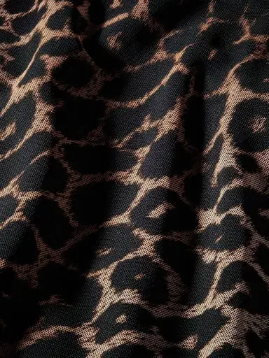 Saint Laurent Women's Slip Dress in Leopard Tulle - Leopard | Thumbnail 7