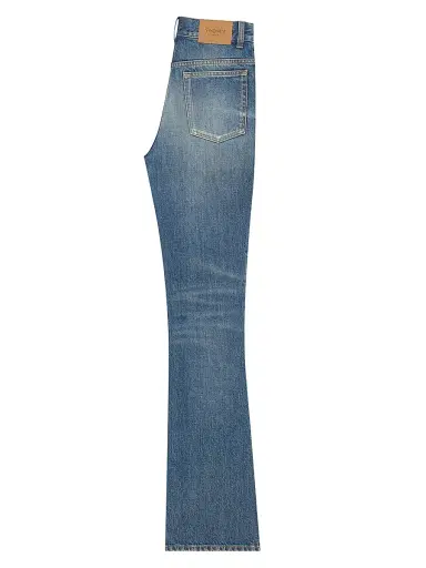 Saint Laurent Women's Clyde High-Rise Straight Jeans - North Medium Blue | Thumbnail 3