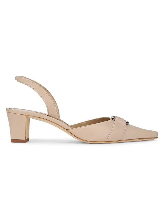 Women's Trixa 50MM Leather Pumps - Beige