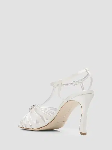 Manolo Blahnik Women's Fulcon Embellished Strappy Sandals - White | Thumbnail 4 Manolo Blahnik Women's Fulcon Embellished Strappy Sandals - White | Thumbnail 4
