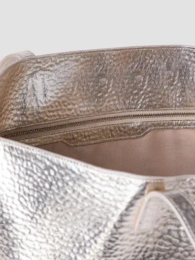 Akris Women's Medium Ai Metallic Leather Shoulder Bag - Stucco Metallic | Thumbnail 2