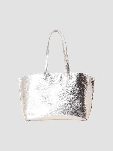 Akris Women's Medium Ai Metallic Leather Shoulder Bag - Stucco Metallic | Thumbnail 4