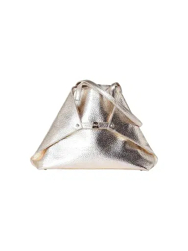 Akris Women's Medium Ai Metallic Leather Shoulder Bag - Stucco Metallic | Thumbnail 1