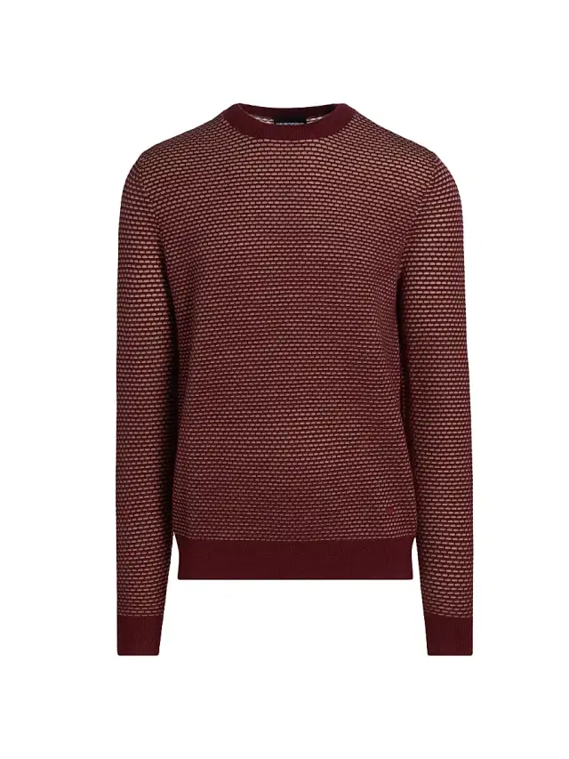 Men's Dash Wool Sweater - Solid Dark Red