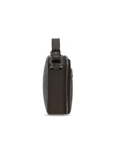 Ferragamo Men's Embossed Leather Shoulder Bag | Thumbnail 4