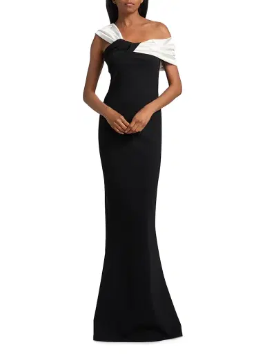 Chiara Boni La Petite Robe Women's Vezia Off-The-Shoulder Gown | Thumbnail 2