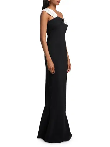 Chiara Boni La Petite Robe Women's Vezia Off-The-Shoulder Gown | Thumbnail 4
