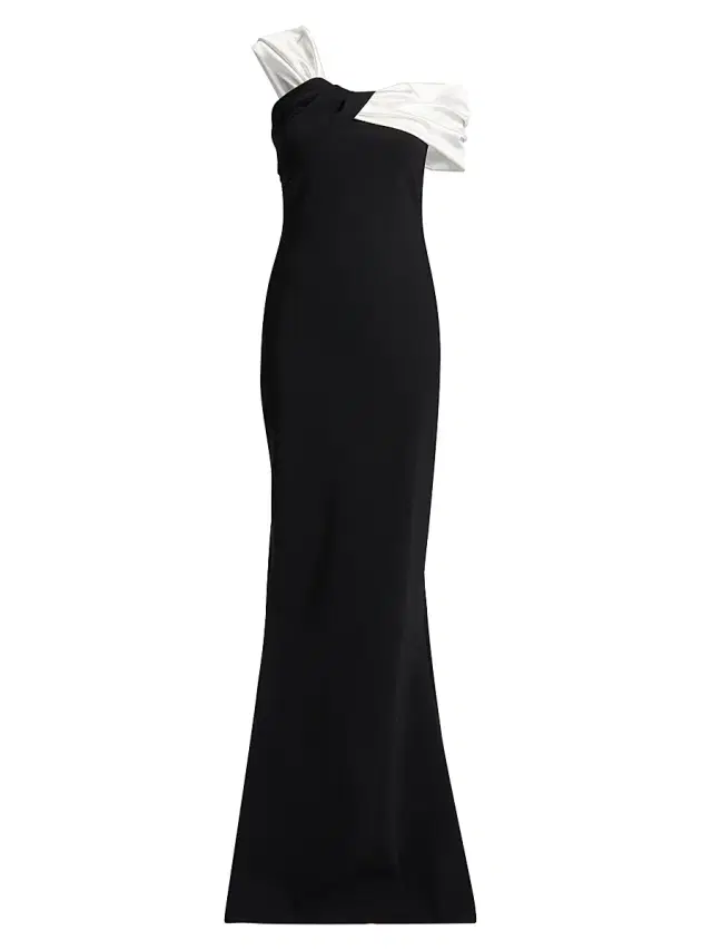 Chiara Boni La Petite Robe Women's Vezia Off-The-Shoulder Gown - Black White