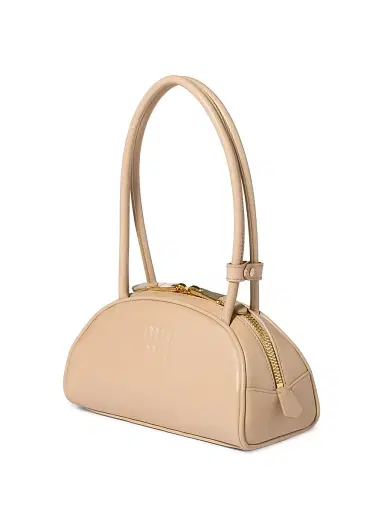 Miu Miu Women's Beau Leather Shoulder Bag - Beige Khaki | Thumbnail 2