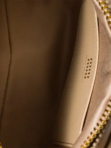 Miu Miu Women's Beau Leather Shoulder Bag - Beige Khaki | Thumbnail 5