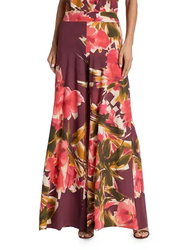 Chiara Boni La Petite Robe Women's Skyla Floral Wide-Leg Pants | Thumbnail 3 Chiara Boni La Petite Robe Women's Skyla Floral Wide-Leg Pants | Thumbnail 3