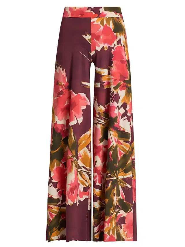 Chiara Boni La Petite Robe Women's Skyla Floral Wide-Leg Pants