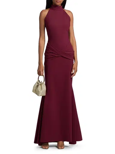 Chiara Boni La Petite Robe Women's Zesika Jersey Sleeveless Gown - Mahogany - Size 8 | Thumbnail 3 Chiara Boni La Petite Robe Women's Zesika Jersey Sleeveless Gown - Mahogany - Size 8 | Thumbnail 3