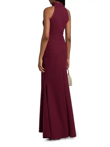 Chiara Boni La Petite Robe Women's Zesika Jersey Sleeveless Gown - Mahogany - Size 8 | Thumbnail 5 Chiara Boni La Petite Robe Women's Zesika Jersey Sleeveless Gown - Mahogany - Size 8 | Thumbnail 5