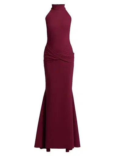 Chiara Boni La Petite Robe Women's Zesika Jersey Sleeveless Gown - Mahogany - Size 8 | Thumbnail 1 Chiara Boni La Petite Robe Women's Zesika Jersey Sleeveless Gown - Mahogany - Size 8 | Thumbnail 1