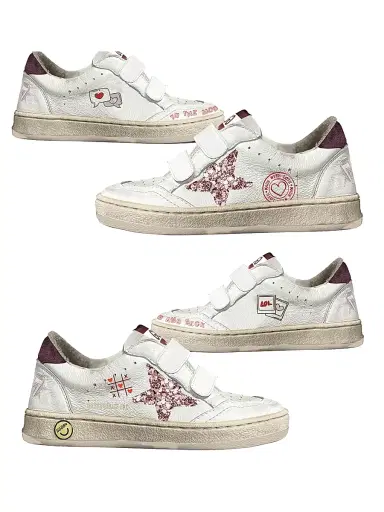 Golden Goose Baby Girl's, Little Girl's & Girl's Ballstar Leather Glitter-Star Sneakers | Thumbnail 2