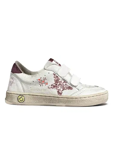 Golden Goose Baby Girl's, Little Girl's & Girl's Ballstar Leather Glitter-Star Sneakers | Thumbnail 1