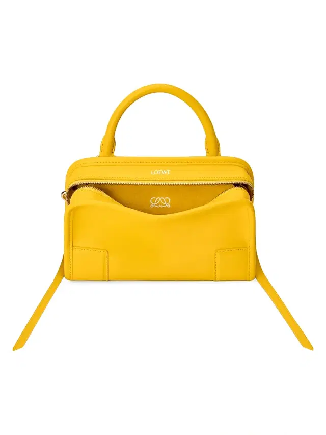 Women's Amazona Mini Leather Top Handle Bag - Daisy Yellow