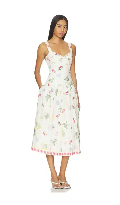 Amanda Uprichard Soho Midi Dress | Thumbnail 2 Amanda Uprichard Soho Midi Dress | Thumbnail 2