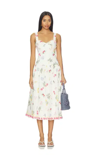 Amanda Uprichard Soho Midi Dress | Thumbnail 1 Amanda Uprichard Soho Midi Dress | Thumbnail 1