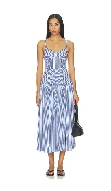 Amanda Uprichard Spencer Midi Dress | Thumbnail 1 Amanda Uprichard Spencer Midi Dress | Thumbnail 1