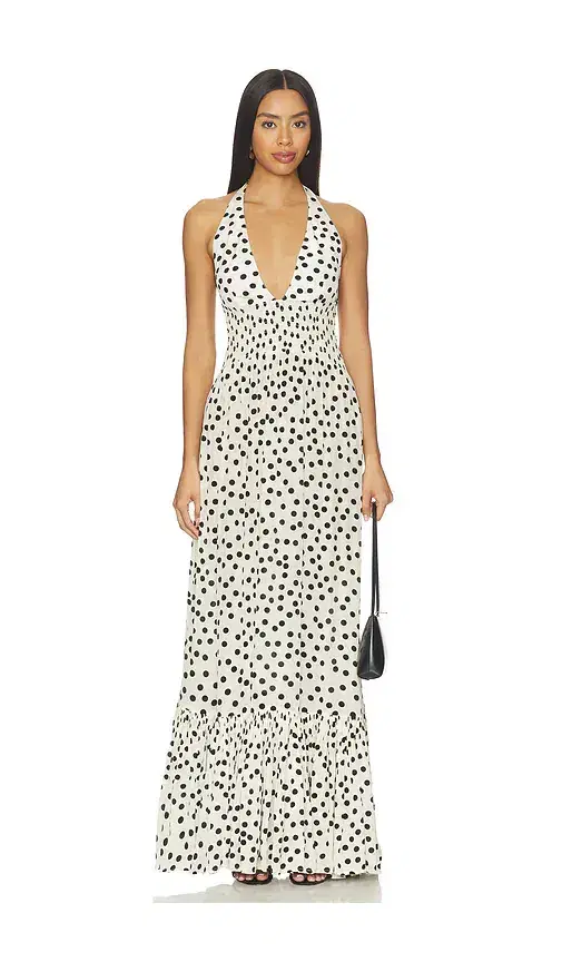 Leslie Amon Ari Halter Maxi Dress