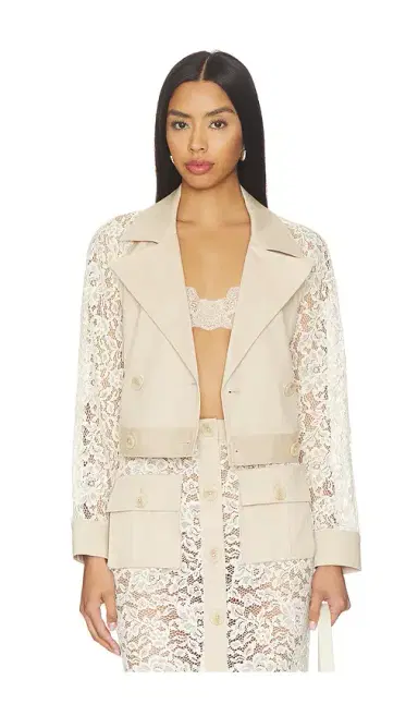 L'Agence Novelle Lace Sleeve Trench | Thumbnail 2 L'Agence Novelle Lace Sleeve Trench | Thumbnail 2