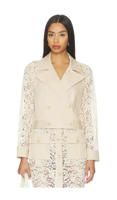 L'Agence Novelle Lace Sleeve Trench | Thumbnail 1 L'Agence Novelle Lace Sleeve Trench | Thumbnail 1