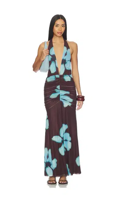 MORE TO COME Zadie Halter Maxi Dress | Thumbnail 1