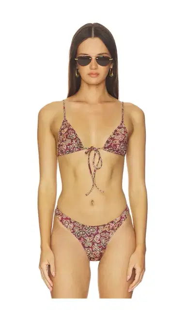 Heavy Manners Triangle Front Tie Bikini Top | Thumbnail 1