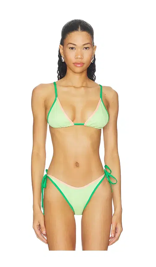 Green Symphony Ginger Bikini Top
