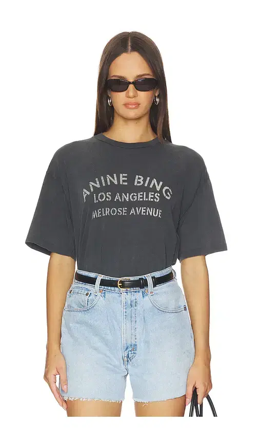 ANINE BING Cade Tee Melrose Stencil