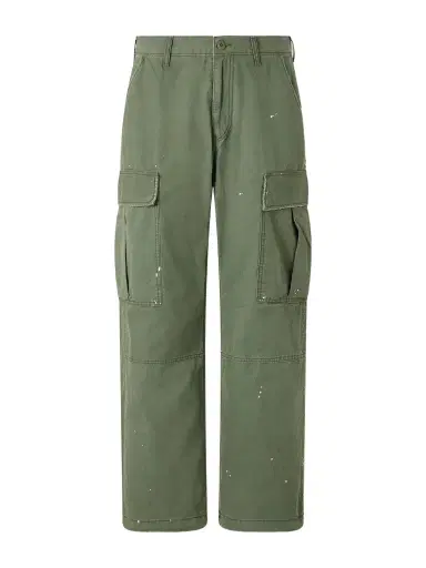 Cherry Los Angeles Wide-Leg Paint-Splattered Cotton-Ripstop Cargo Trousers - Men | Thumbnail 1 Cherry Los Angeles Wide-Leg Paint-Splattered Cotton-Ripstop Cargo Trousers - Men | Thumbnail 1