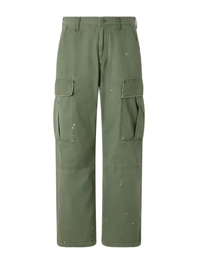 Cherry Los Angeles Wide-Leg Paint-Splattered Cotton-Ripstop Cargo Trousers - Men