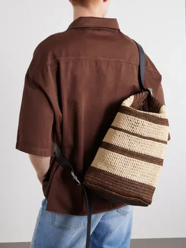 Loewe Paula's Ibiza Loop Bucket Medium Leather-Trimmed Raffia Tote Bag - Men | Thumbnail 5 Loewe Paula's Ibiza Loop Bucket Medium Leather-Trimmed Raffia Tote Bag - Men | Thumbnail 5