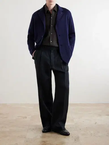 Lardini Knitted Virgin Wool Blazer - Men | Thumbnail 2 Lardini Knitted Virgin Wool Blazer - Men | Thumbnail 2