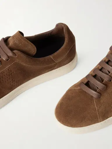 Tom Ford Warwick Perforated Suede Sneakers - Men | Thumbnail 5