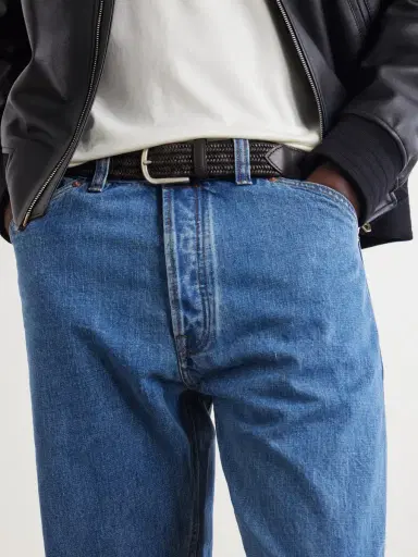 Canali 3.5cm Woven Leather Belt - Men | Thumbnail 2