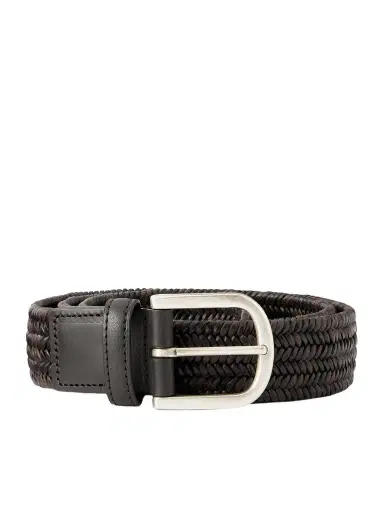 Canali 3.5cm Woven Leather Belt - Men | Thumbnail 1