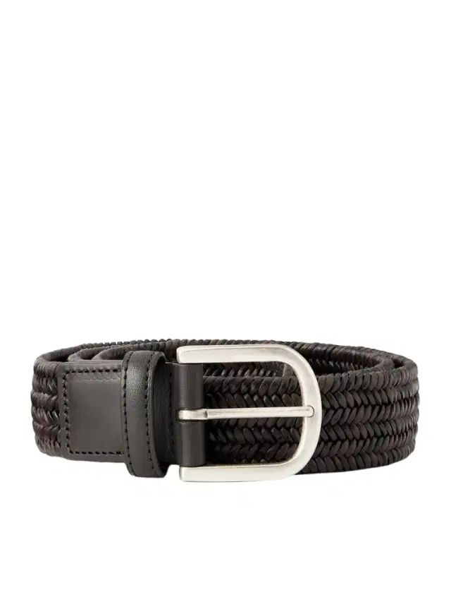 Canali 3.5cm Woven Leather Belt - Men
