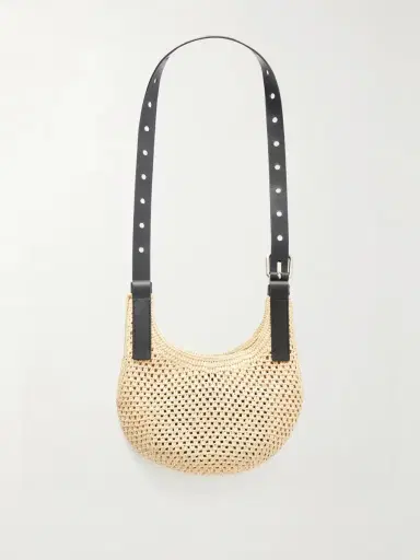 Loewe Paula's Ibiza The Punch Hole Leather-Trimmed Raffia Tote Bag - Men | Thumbnail 4