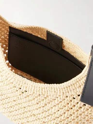 Loewe Paula's Ibiza The Punch Hole Leather-Trimmed Raffia Tote Bag - Men | Thumbnail 6