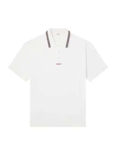 Versace Logo-Embroidered Cotton-Piqué Polo Shirt - Men | Thumbnail 1
