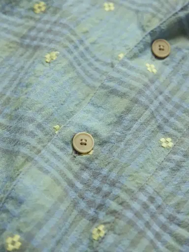 Folk Gabe Embroidered Checked Linen and Cotton-Blend Shirt - Men | Thumbnail 4 Folk Gabe Embroidered Checked Linen and Cotton-Blend Shirt - Men | Thumbnail 4