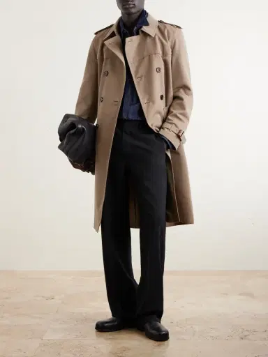 Burberry Foxfield Silk and Cotton-Blend Faille Trench Coat - Men | Thumbnail 2