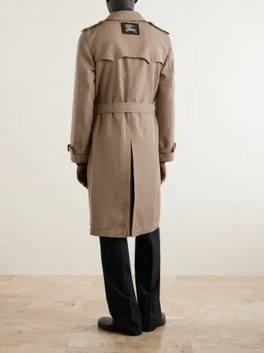 Burberry Foxfield Silk and Cotton-Blend Faille Trench Coat - Men | Thumbnail 4