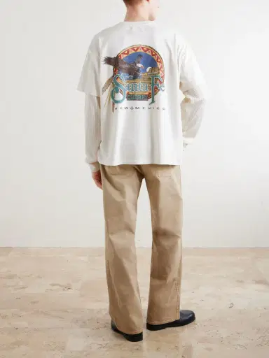 Cherry Los Angeles Waffle-Trim Cotton-Jersey Sweater - Men | Thumbnail 4