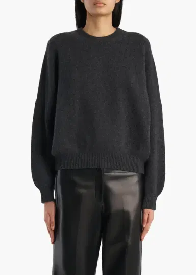Khaite Margaux Sweater In Charcoal | Thumbnail 3