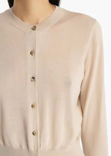 Khaite Tansy Cardigan In Sand | Thumbnail 5 Khaite Tansy Cardigan In Sand | Thumbnail 5