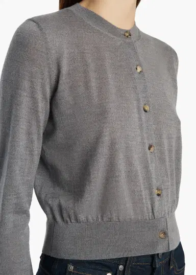 Khaite Tansy Cardigan In Sterling | Thumbnail 6 Khaite Tansy Cardigan In Sterling | Thumbnail 6